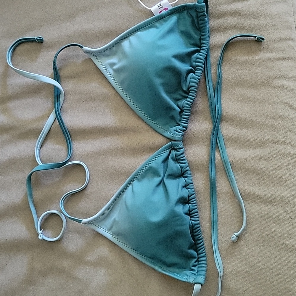 Teal gradient bikini top